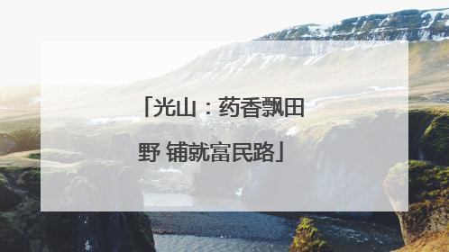 光山：药香飘田野 铺就富民路
