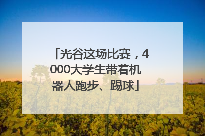 光谷这场比赛，4000大学生带着机器人跑步、踢球