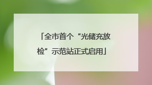 全市首个“光储充放检”示范站正式启用