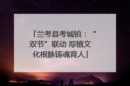 兰考县考城镇：“双节”联动 厚植文化根脉铸魂育人