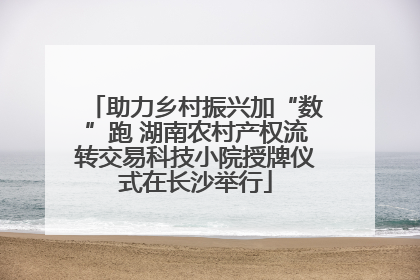 助力乡村振兴加“数”跑 湖南农村产权流转交易科技小院授牌仪式在长沙举行