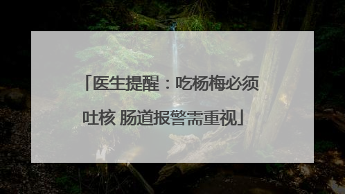 医生提醒：吃杨梅必须吐核 肠道报警需重视