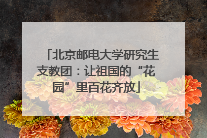 北京邮电大学研究生支教团：让祖国的“花园”里百花齐放