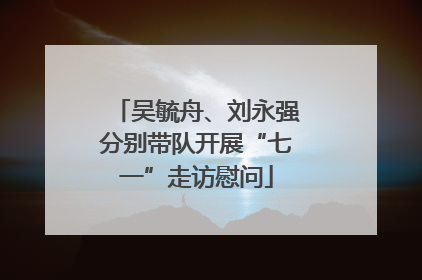 吴毓舟、刘永强分别带队开展“七一”走访慰问