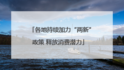 各地持续加力“两新”政策 释放消费潜力