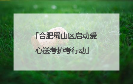 合肥蜀山区启动爱心送考护考行动