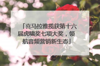 喜马拉雅揽获第十六届虎啸奖七项大奖，领航音频营销新生态