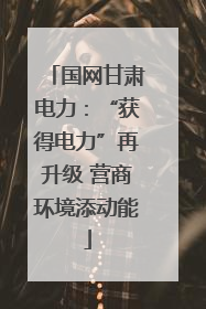 国网甘肃电力：“获得电力”再升级 营商环境添动能