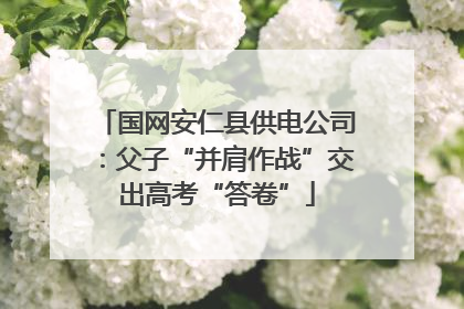 国网安仁县供电公司：父子“并肩作战”交出高考“答卷”