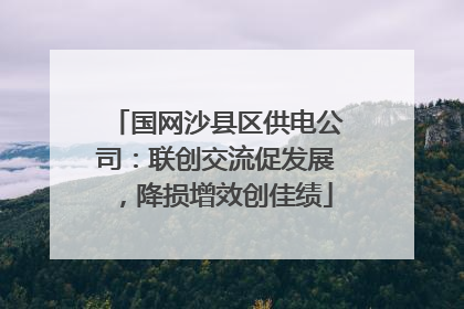 国网沙县区供电公司：联创交流促发展，降损增效创佳绩