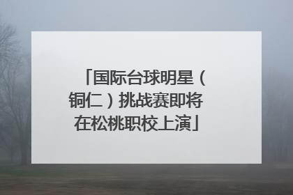 国际台球明星（铜仁）挑战赛即将在松桃职校上演