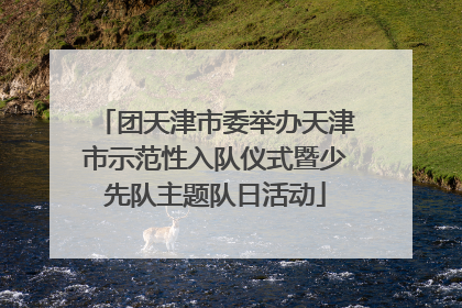 团天津市委举办天津市示范性入队仪式暨少先队主题队日活动