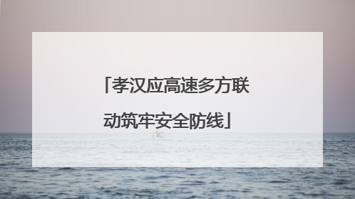 孝汉应高速多方联动筑牢安全防线