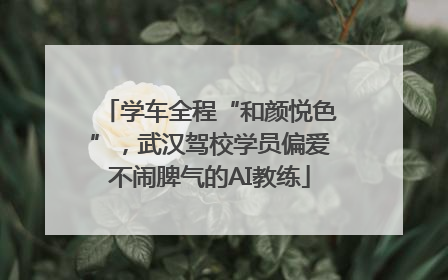 学车全程“和颜悦色”，武汉驾校学员偏爱不闹脾气的AI教练