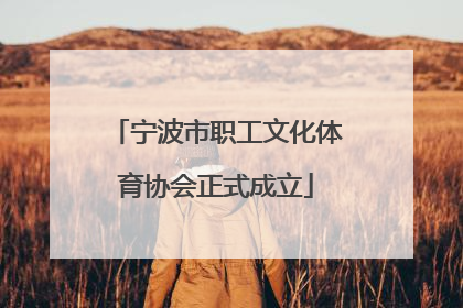 宁波市职工文化体育协会正式成立