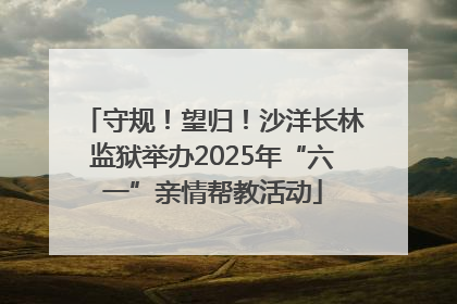 守规！望归！沙洋长林监狱举办2025年“六一”亲情帮教活动
