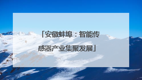安徽蚌埠：智能传感器产业集聚发展