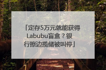定存5万元就能获得Labubu盲盒？银行擦边揽储被叫停