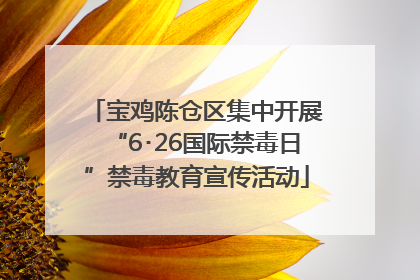 宝鸡陈仓区集中开展“6･26国际禁毒日”禁毒教育宣传活动