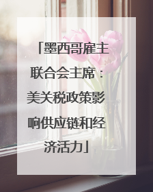墨西哥雇主联合会主席：美关税政策影响供应链和经济活力