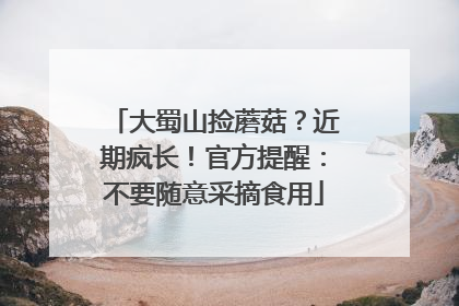 大蜀山捡蘑菇？近期疯长！官方提醒：不要随意采摘食用