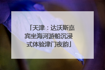 天津：达沃斯嘉宾坐海河游船沉浸式体验津门夜韵