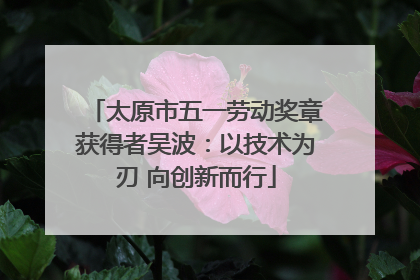 太原市五一劳动奖章获得者吴波：以技术为刃 向创新而行