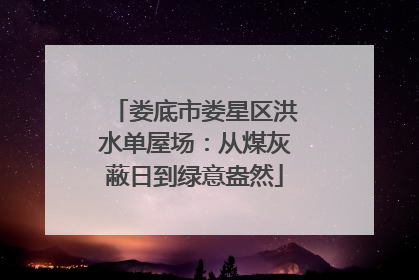 娄底市娄星区洪水单屋场：从煤灰蔽日到绿意盎然