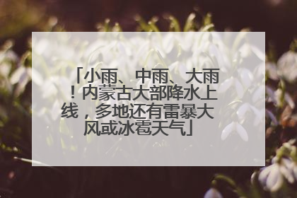 小雨、中雨、大雨！内蒙古大部降水上线，多地还有雷暴大风或冰雹天气