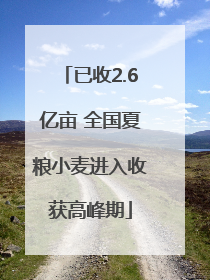 已收2.6亿亩 全国夏粮小麦进入收获高峰期