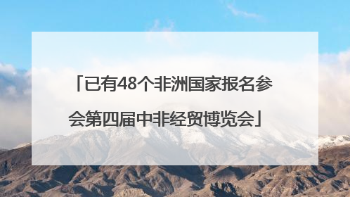 已有48个非洲国家报名参会第四届中非经贸博览会