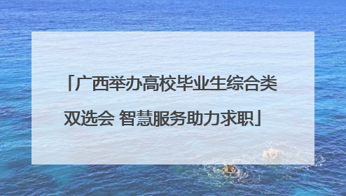 广西举办高校毕业生综合类双选会 智慧服务助力求职