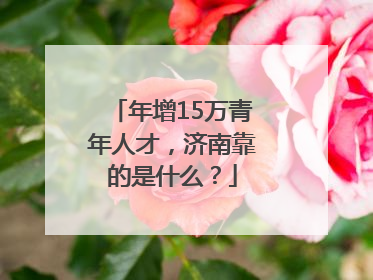 年增15万青年人才，济南靠的是什么？