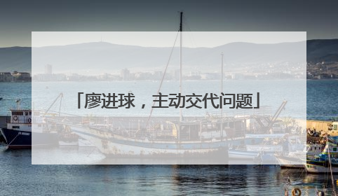 廖进球，主动交代问题