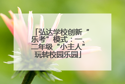 弘达学校创新“乐考”模式：一、二年级“小主人”玩转校园乐园