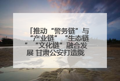 推动“警务链”与“产业链”“生态链”“文化链”融合发展 甘肃公安打造陇原旅游警务品牌