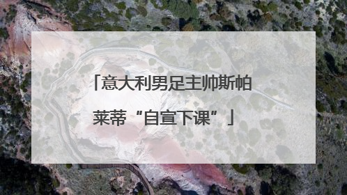 意大利男足主帅斯帕莱蒂“自宣下课”