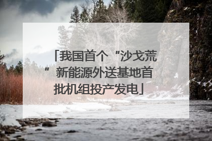 我国首个“沙戈荒”新能源外送基地首批机组投产发电