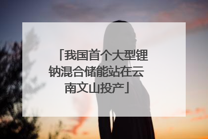 我国首个大型锂钠混合储能站在云南文山投产