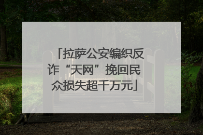 拉萨公安编织反诈“天网”挽回民众损失超千万元