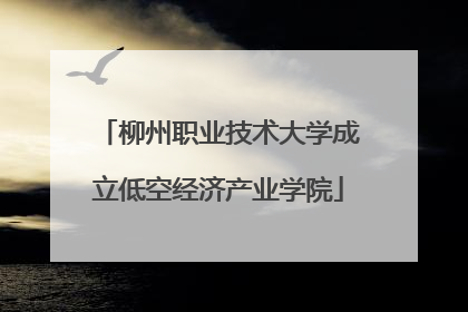 柳州职业技术大学成立低空经济产业学院