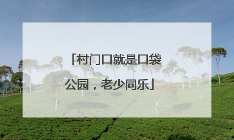 村门口就是口袋公园，老少同乐