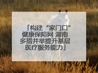 构建“家门口”健康保障网 湖南多措并举提升基层医疗服务能力