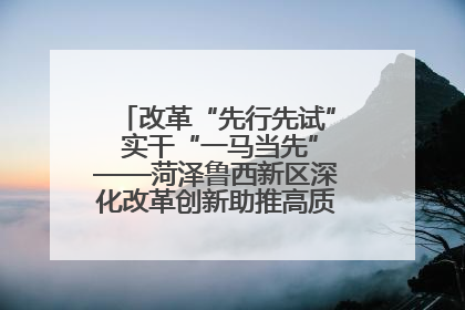 改革“先行先试” 实干“一马当先”——菏泽鲁西新区深化改革创新助推高质量发展纪实