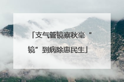 支气管镜察秋毫“镜”到病除惠民生