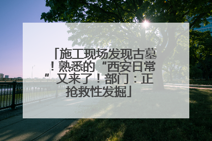 施工现场发现古墓！熟悉的“西安日常”又来了！部门：正抢救性发掘