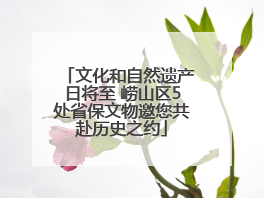文化和自然遗产日将至 崂山区5处省保文物邀您共赴历史之约