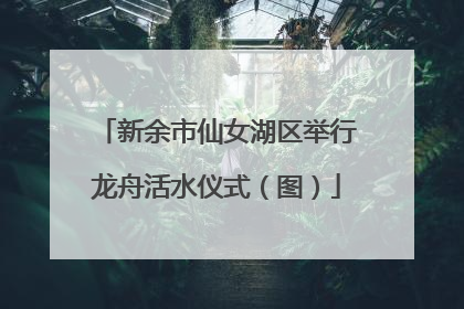 新余市仙女湖区举行龙舟活水仪式（图）