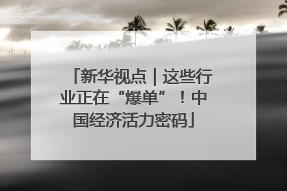 新华视点｜这些行业正在“爆单”！中国经济活力密码