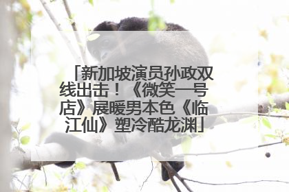 新加坡演员孙政双线出击！《微笑一号店》展暖男本色《临江仙》塑冷酷龙渊
